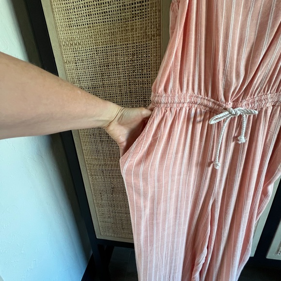 Splendid jumpsuit. Size L. Peach/white striped. NWT. - Picture 3 of 10